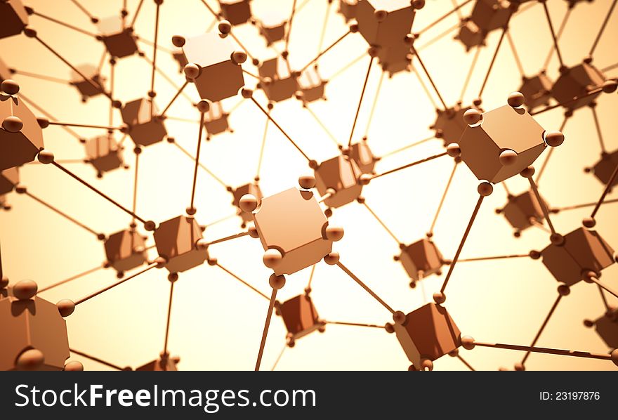 Abstract network communications. 3d rendered. Abstract network communications. 3d rendered