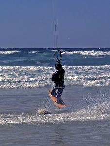 Kite Surfer Making A Jump Stock Image Kite Surfer Making A Jump Stock Image