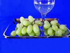 Green Grapes And White Wine Stock Photos Green Grapes And White Wine Stock Photos