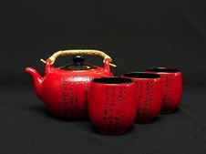 Chinese Teapot With Cups Stock Photography Chinese Teapot With Cups Stock Photography