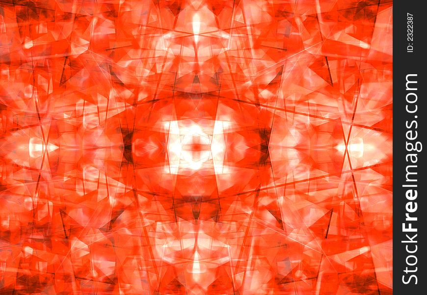 Background made of red diffused triangles. Illustration made on computer.
