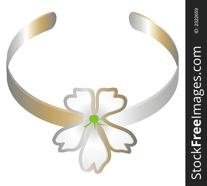 Bracelet With A White Flower