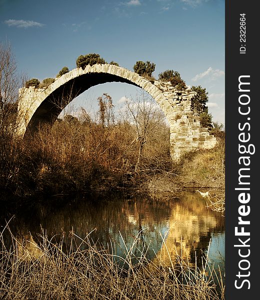 Ancient Roman bridge of Mantib