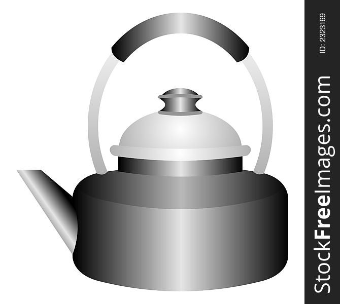 Art illustration of a kettle