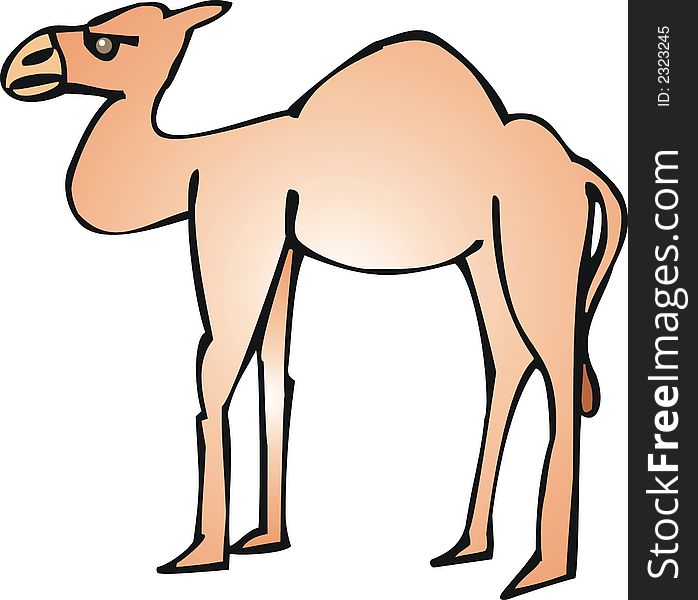 Art illustration of a dromedary