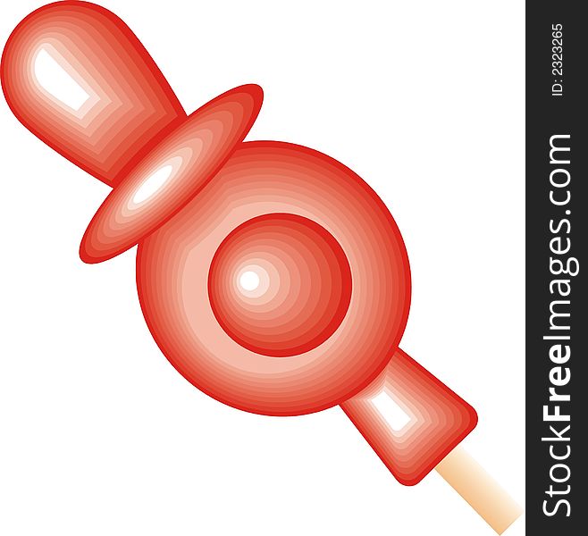 Art illustration of a red lollipop