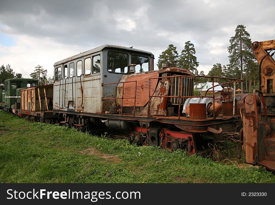 The image of an old train with the fulfilled resource. The image of an old train with the fulfilled resource