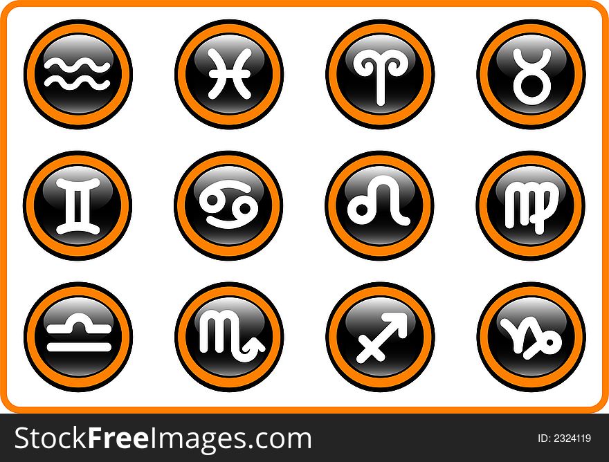 Zodiac raster iconset. Vector version is available in my portfolio