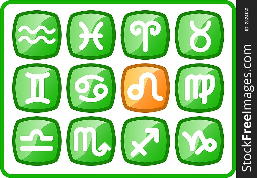 Zodiac raster iconset. Vector version is available in my portfolio