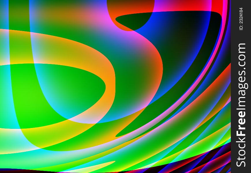 A lot of curves and colors used to create an interesting abstract image. A lot of curves and colors used to create an interesting abstract image