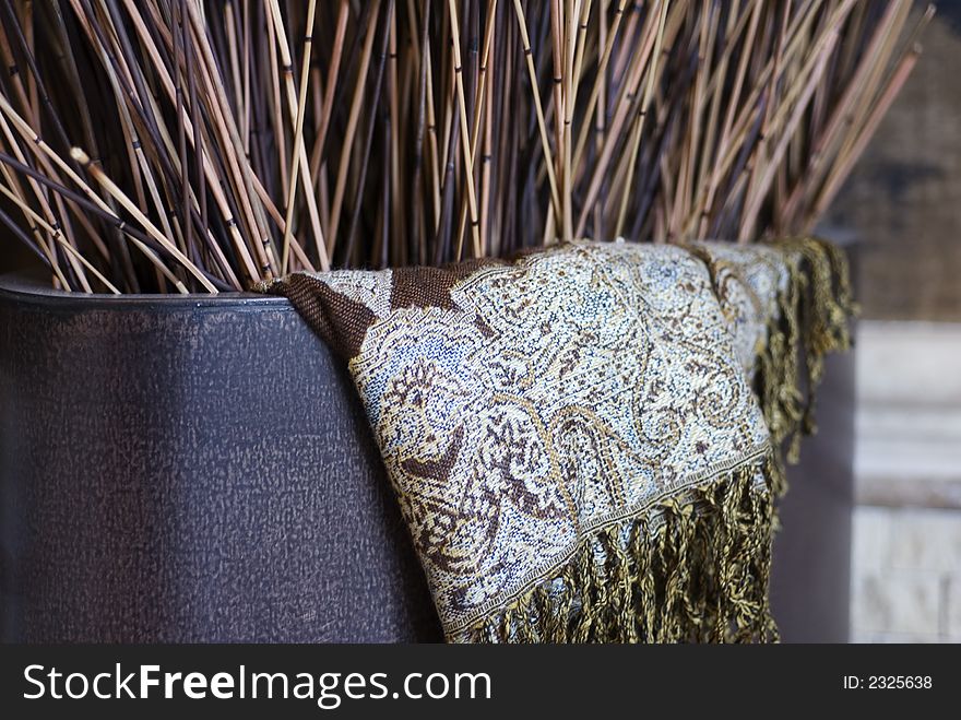 Interior Design detail Bamboo Vase Display