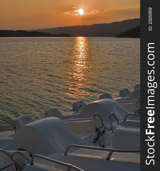 A sunset in Grand Canyon Verdon in Provence. A sunset in Grand Canyon Verdon in Provence