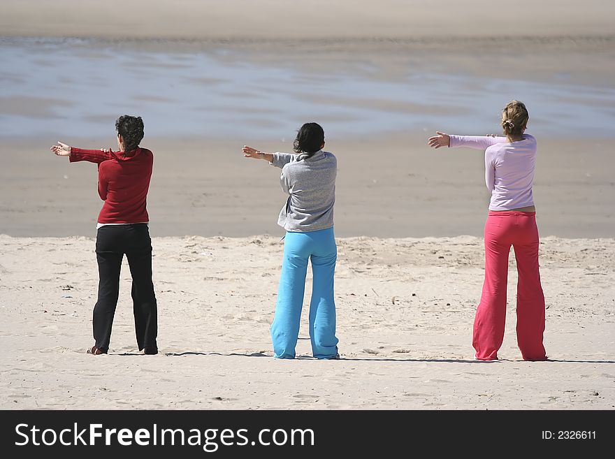 Three Girls In The Beach