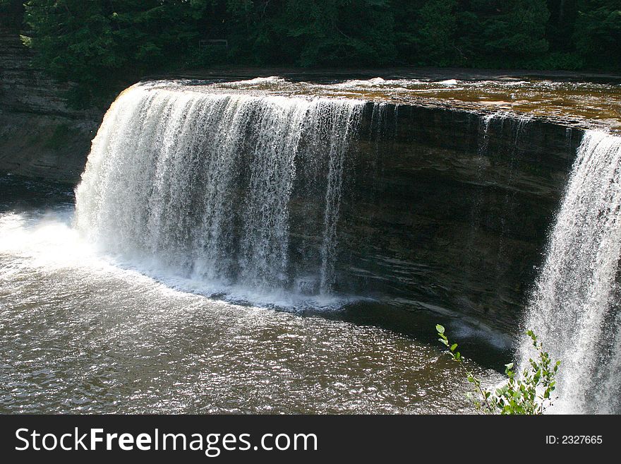 Raging waterfall in UP Michigan