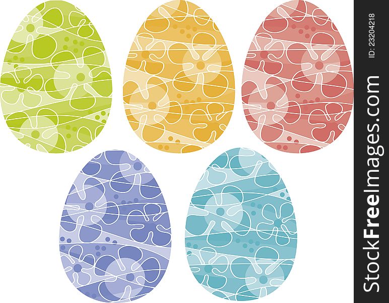 colour illustration of  eggs tattern. colour illustration of  eggs tattern