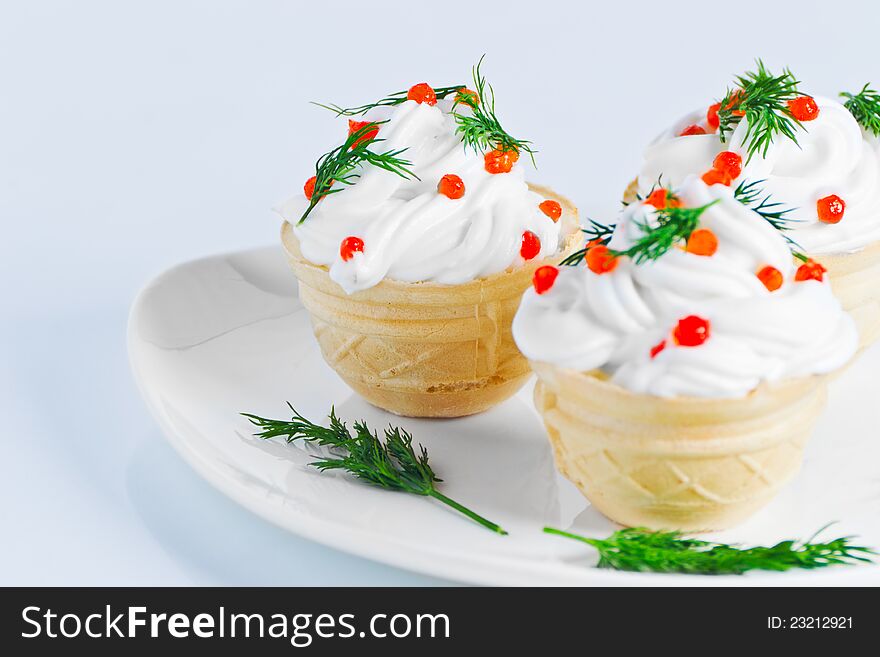 Homemade Cakes With White Cream