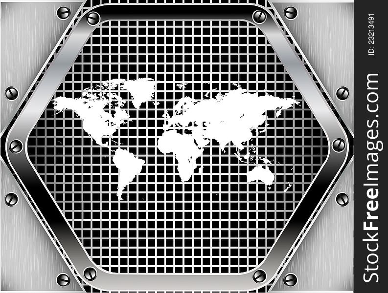 Background images and maps of the world steel sheet. Background images and maps of the world steel sheet