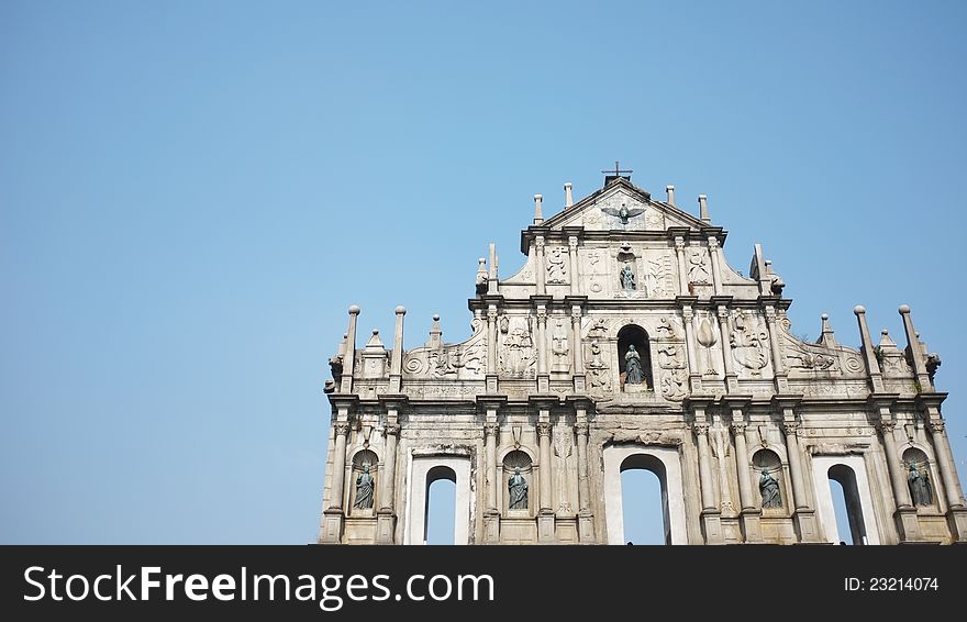 The ruins of st paul