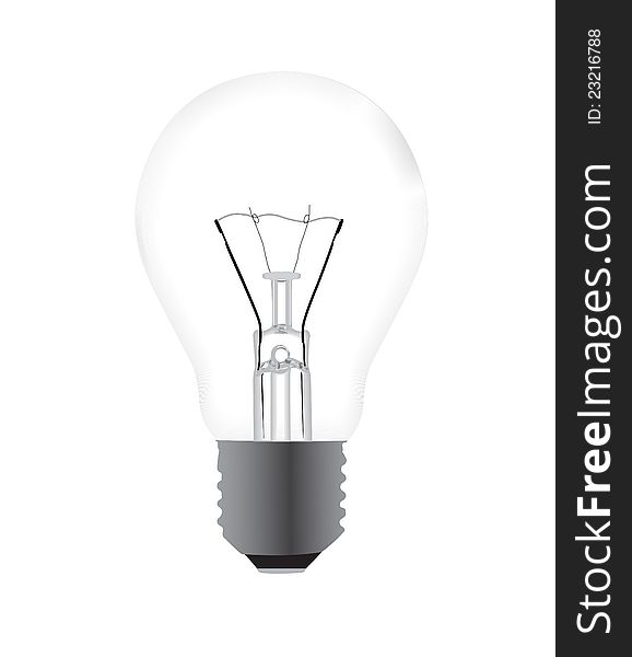 White old fashioned light bulb. Vector illustration EPS 10.