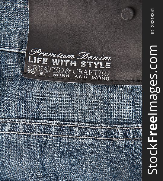 Jeans Texture With Black Label