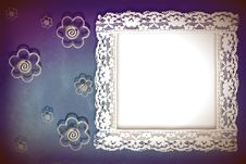Background Framework, Lace And Flowers Stock Photo Background Framework, Lace And Flowers Stock Photo