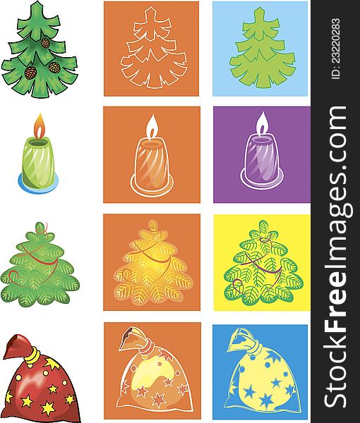 Icons - Christmas and New Year object