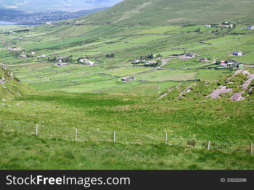 The Circle Castle at Caherdaniel along with the penny fences in Ireland