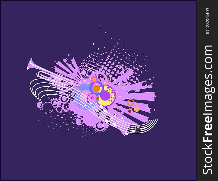 Abstract pipe on lilac background