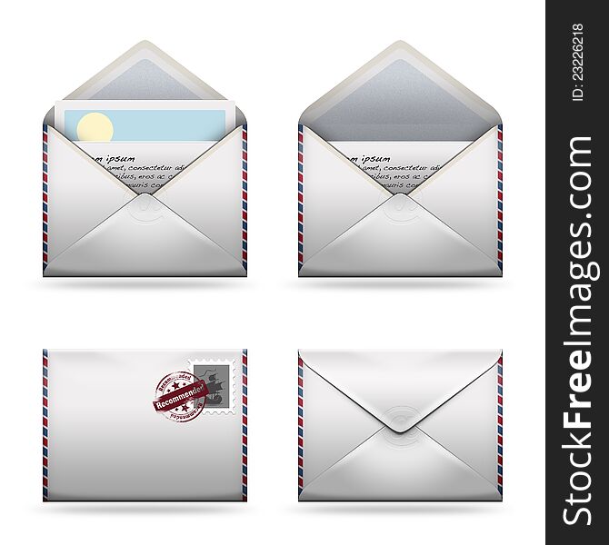 This set contains 4 icons envelopes for different uses. This set contains 4 icons envelopes for different uses.