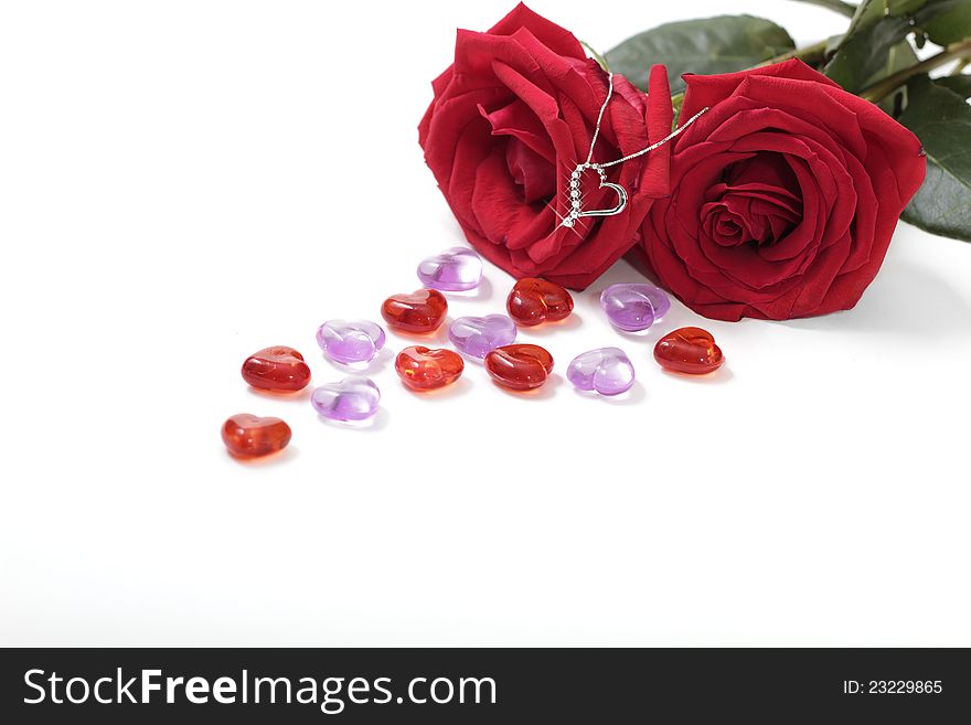 Valentine Necklace and Rose