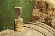 Old Wine Barrel Stopper Royalty Free Stock Image Old Wine Barrel Stopper Royalty Free Stock Image
