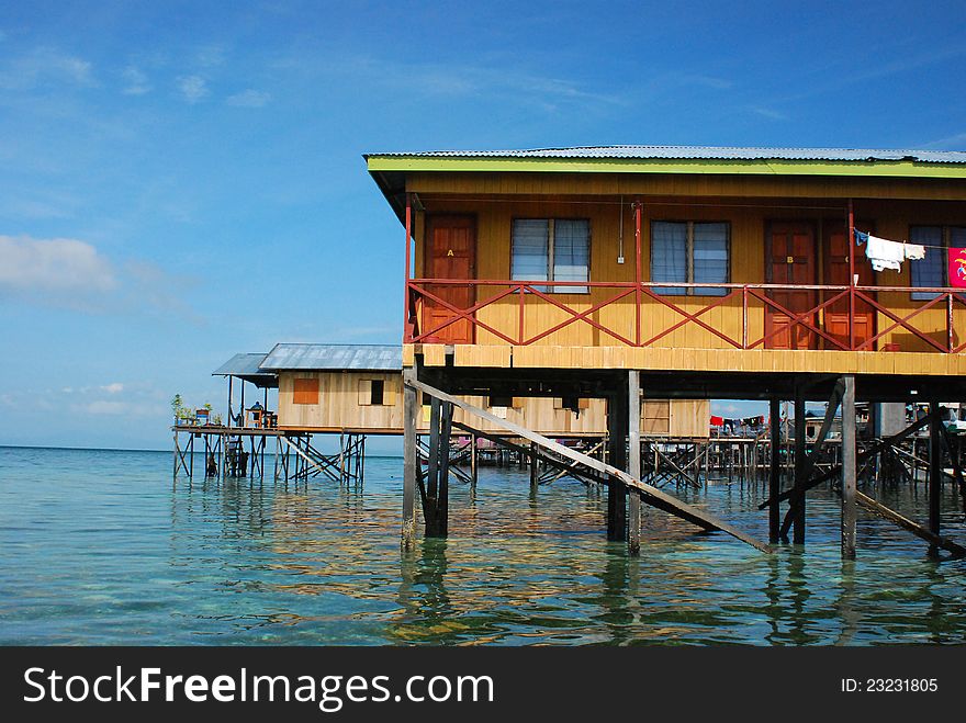 There are water villa in Malaysia.There are very nice place in Malaysia.there are called Mabul.