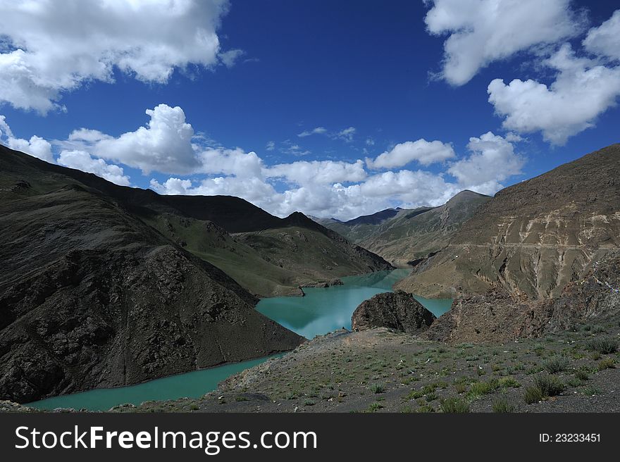 The lake of plateau in Tibet