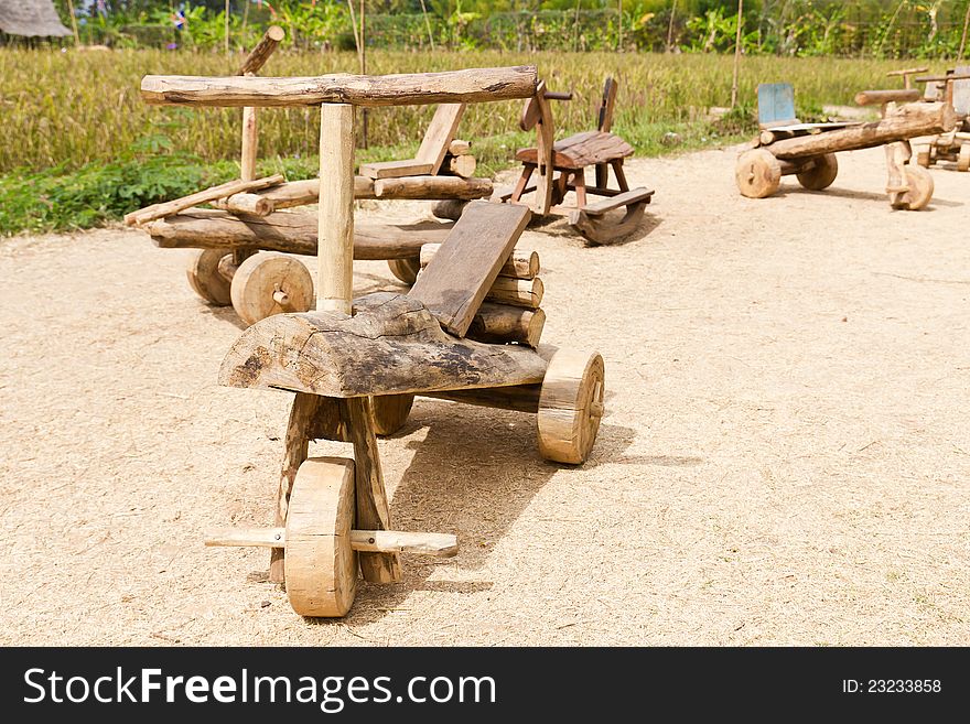 Car toy handmade of wood