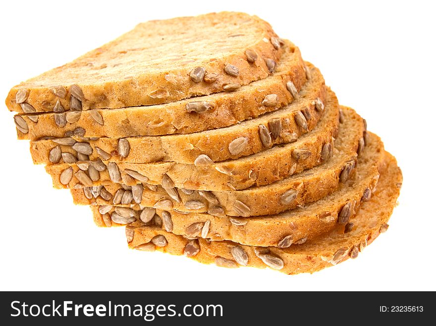 Dietary bread isolated on white. Dietary bread isolated on white