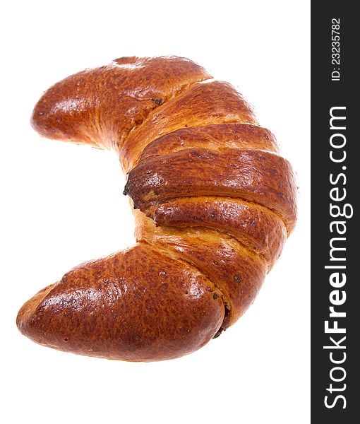 Croissant isolated on a white