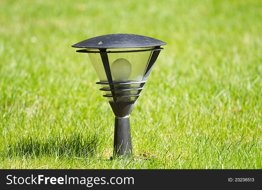 Lantern On The  Grass