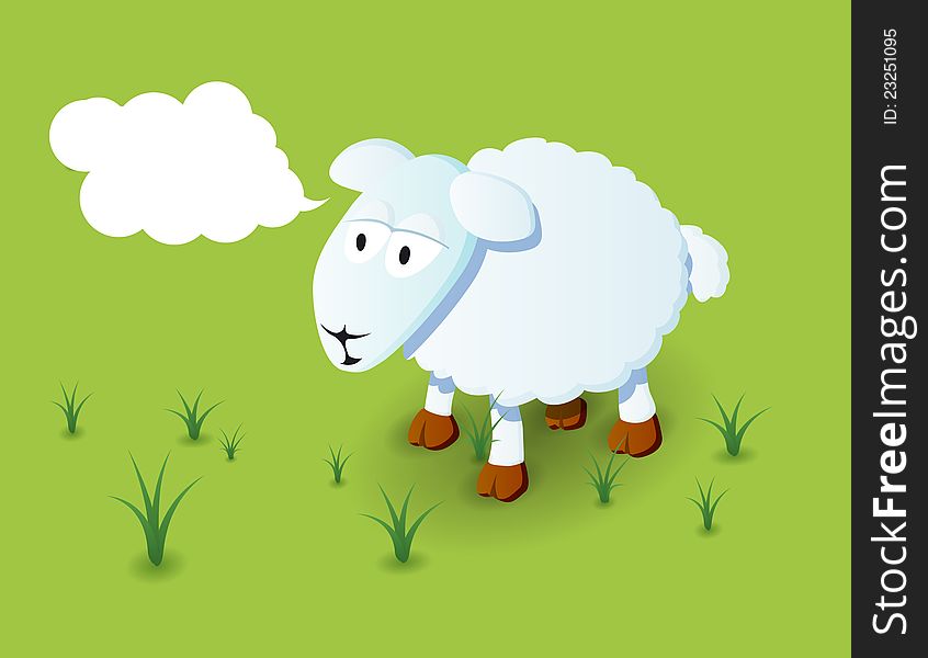 Cute Cartoon Lamb