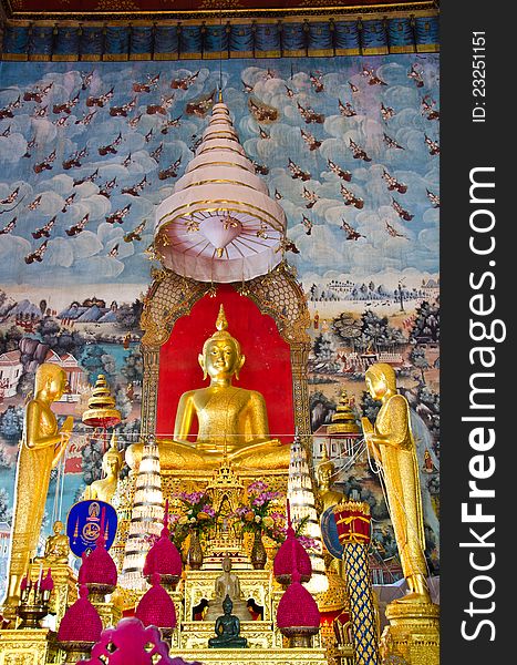 Buddha Statue,  Ang Thong Province, Thailand.