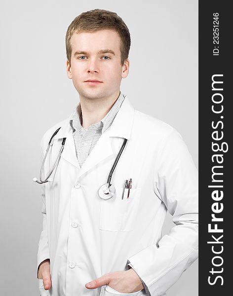 Portrait Of Seriouse Young Doctor.