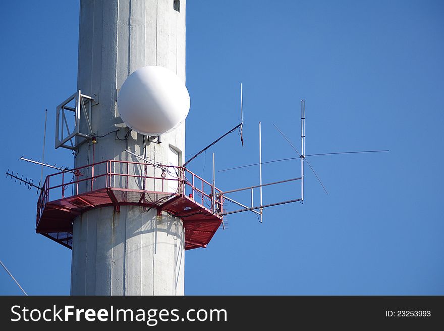 Detail of a telecommunications tower