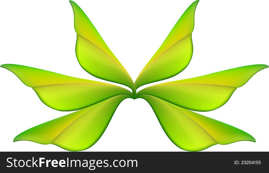 Abstract drawing component of the leaves.