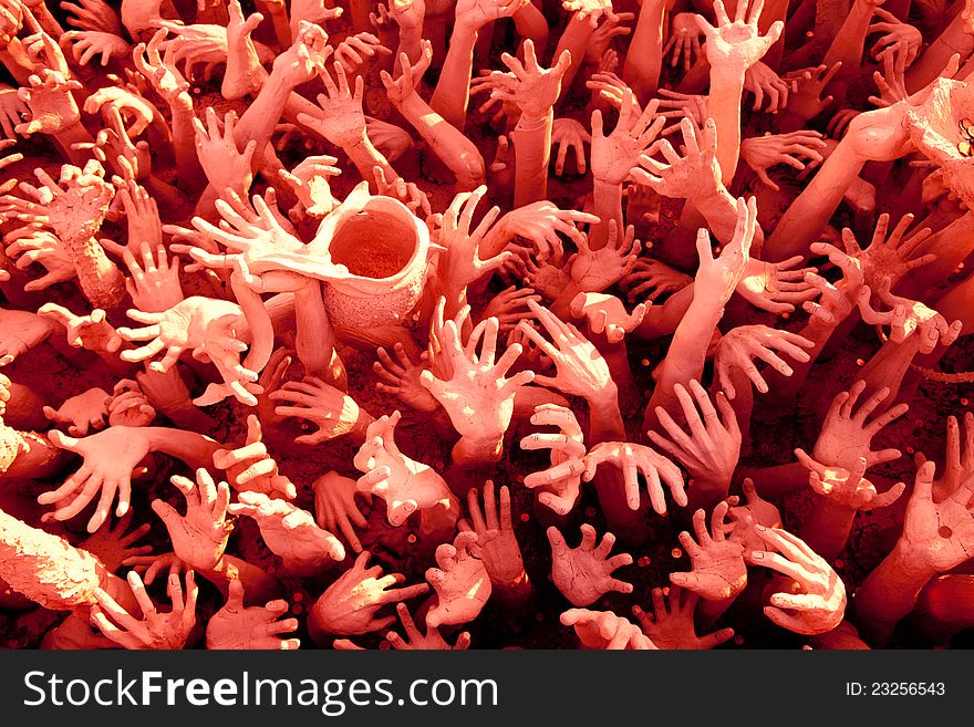 Hands sculpture frome hell