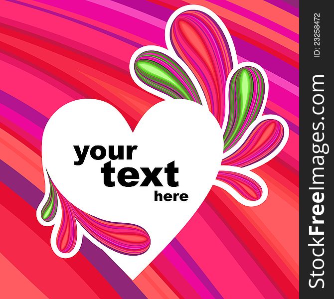 Background heart with text pink