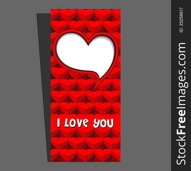 Valentine day card red II