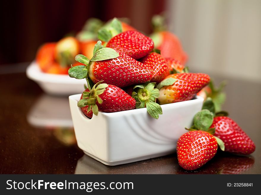 Fresh Red Strawberries On The Table