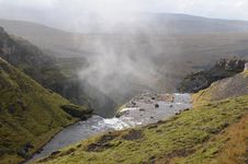 Waterfall In Iceland Royalty Free Stock Image Waterfall In Iceland Royalty Free Stock Image