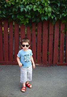 Boy With Sunglasses Stock Image Boy With Sunglasses Stock Image