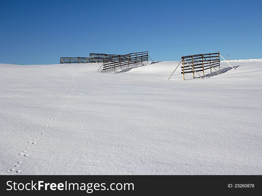 Snow Fences In Bavaria