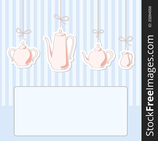 Vector illustration of tea and coffee set. Vector illustration of tea and coffee set.